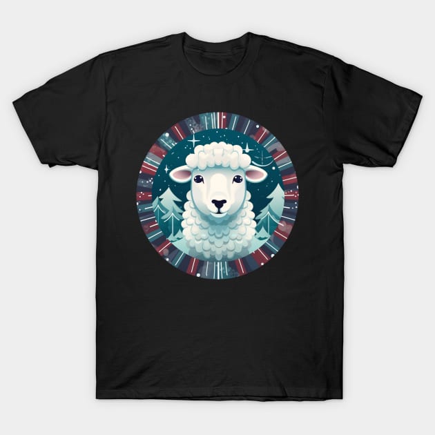 Sheep in Ornament, Love Farm Animals T-Shirt by dukito